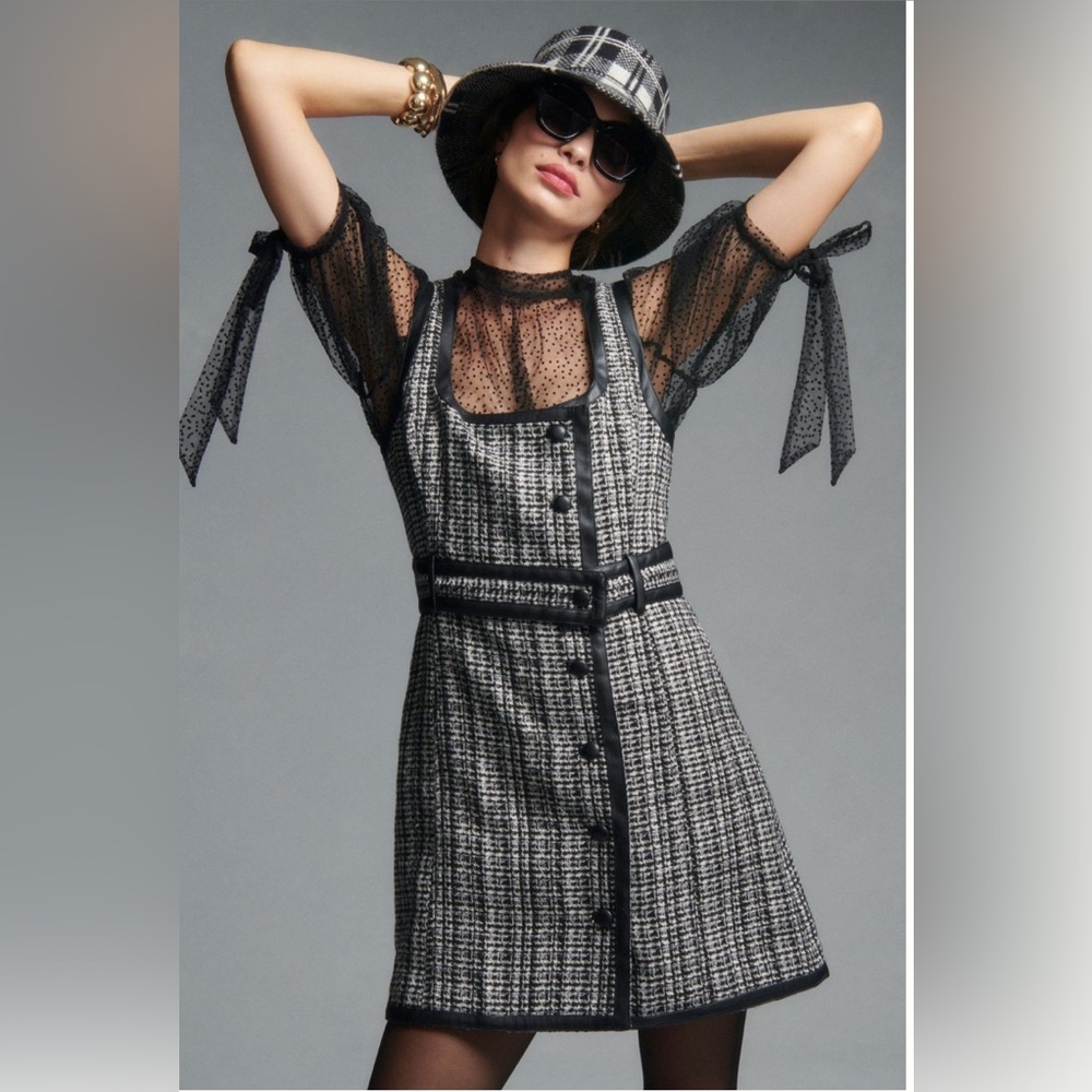 Anthropologie MAEVE Tweed Dress size 2 Petite. EUC